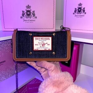 💙True Religion Blue and Brown Chain Wallet💙🧲